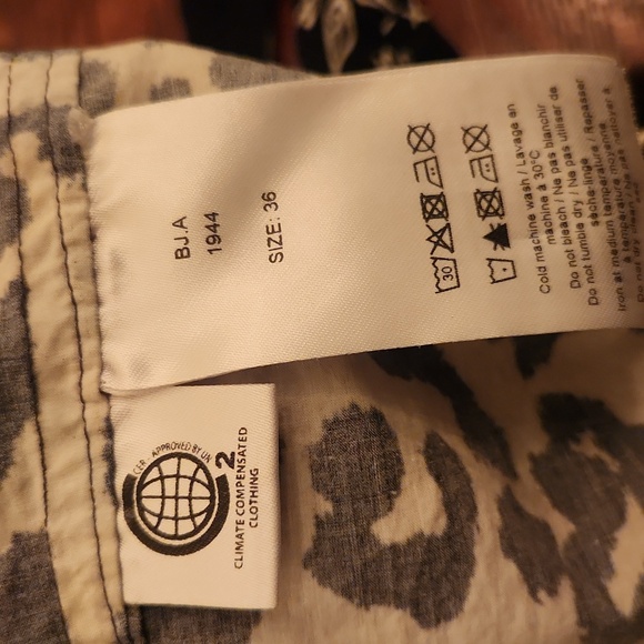 Ganni Leopard Print Puff Sleeve Collar Dress Size 4 - Picture 10 of 12